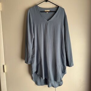 Cloth & Stone Blue V Neck Longsleeve High Low Dress Women’s Size Medium